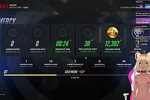 vtuber lewdneko gets spanked playing overwatch part 2