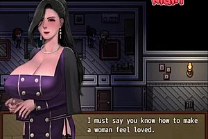 Wow, curing the hot scientist in this hentai game!