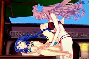 tsubasa kazanari and maria intense futanari sex