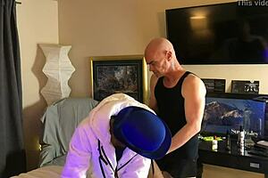 In this gay tale, the ebony twink eagerly gets plugged by his black daddy.