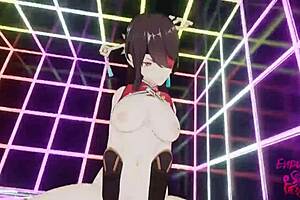 Beidou unmasked bitch rides hard!