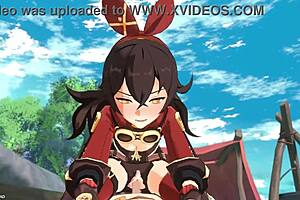 Outride Her - Genshin Impact Amber x Aether Animation 😏