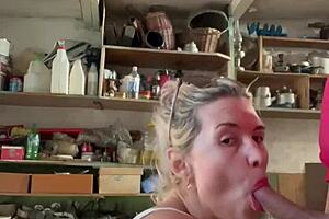 In her father's garage, the guy fucked the young 18+ girl hard in the ass, with her small tits bouncing