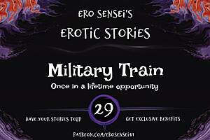 military train whispers erotic secrets for women's pleasure