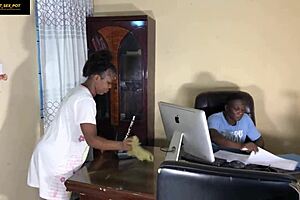 Mature woman at work gets fucked badly by her HR boss with his big cock.