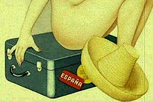 Vintage erotic cartoon illustrations