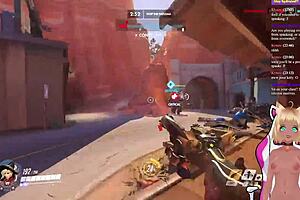 vtuber lewdneko gets spanked playing overwatch part 2