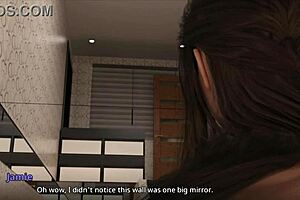 Brunette MILF walks in on John pounding Jamie in steamy 3D hentai