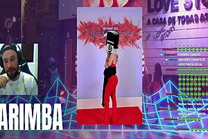 Brazilian solo in web chat, softly teasing.