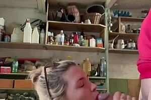 In her father's garage, the guy fucked the young 18+ girl hard in the ass, with her small tits bouncing