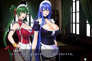 Maid-San to Boin Game Mikage Scene E English with Wild Titty Fucking