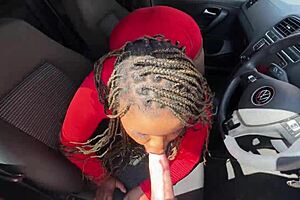 Busty Black Slut Squirts In Missionary In The Car