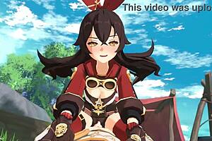 Outride Her - Genshin Impact Amber x Aether Animation 😏