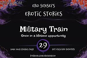 military train whispers erotic secrets for women's pleasure