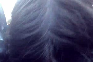 lesbian bestie teases with sloppy road head.