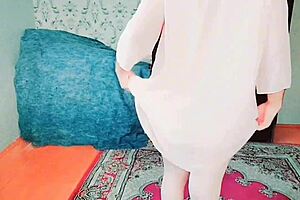 Sissy crossdresser in sexy dress gets wet and wild