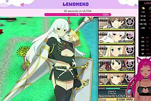 lewdneko's playing evenicle, moaning while using dildos and vibrators.