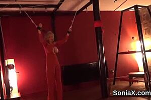 British MILF Sonia has large breast and she is not ashamed to show them off