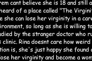 Virgin Rina Arem gets deflowered clinically by Doctor Tampa