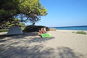 Nudist Beach Voyeur Catches Natural European Girl Flashing Skinny Body