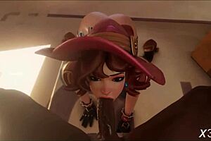 Rough 3D hentai featuring a slutty lady's wild ride