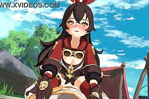 Outride Her - Genshin Impact Amber x Aether Animation 😏