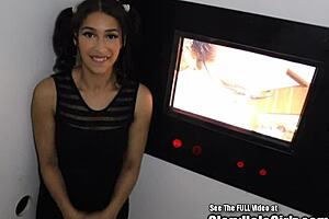 Pigtail Beauty Kitty Sucks Cocks Passionately In Gloryhole