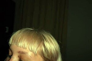 I'm too horny, fuck me please, blonde in lingerie