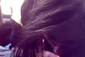 lesbian bestie teases with sloppy road head.