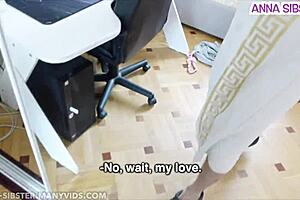 Steamy scene of a woman’s naughty talk during a hidden camera sex session with her partner