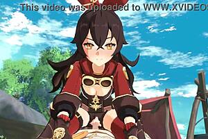 Outride Her - Genshin Impact Amber x Aether Animation 😏