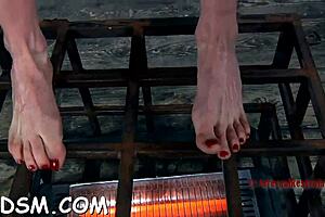 Disciplining the Masked Brunette Babe with Spanking