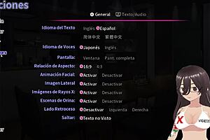 Get a massage with a beautiful woman in a visual novel called Hypno Mom 03