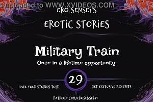 military train whispers erotic secrets for women's pleasure