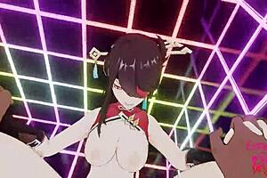 Beidou unmasked bitch rides hard!