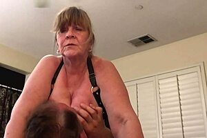 A hardcore POV and missionary sex with a cougar grandma named Carmen