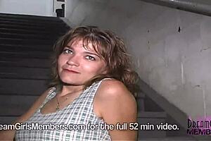 Amazing nightclub upskirt with glorious red rose panties, stockings, and skirt