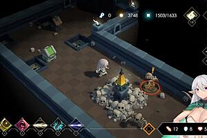 Commented gameplay of the hentai game Escape Dungeon 2 where a beauty cures a hunk's member