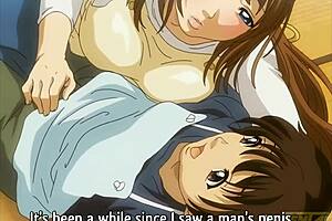Stepmother caught masturbating in this uncensored hentai video