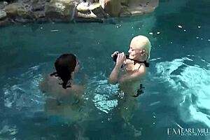 Abby and Lexus, hot and hairy blondes in erotic action