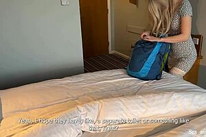 My hot milf stepmother caught me spying on her in the shower in a shared hotel room with panties hotel jerking off masturbation caught not son amateurs anime share hentai