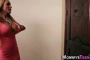 teen stepdaughter scissoring with mother in law