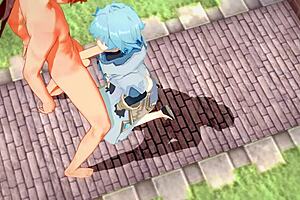 genshin impact yaoi - tartaglia x chongyun blowjob and anal with creampie - sissy crossdress japanese asian manga anime game porn gay