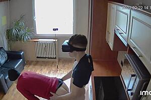 i'm watching this gay slut get fucked on the kitchen counter