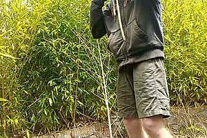 big dick cumming outdoors in public anime hentai monster cock scene