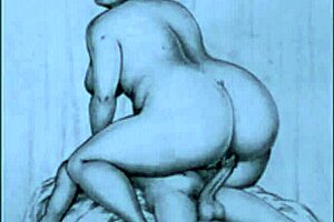 Vintage Erotic Illustration with Classic Retro Charm