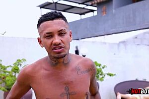 Tattooed big cock fucks big ass