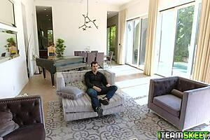 Yo, tiny Laney Grey lets stud slam her 18+ hole with raw power!