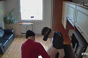 i'm watching this gay slut get fucked on the kitchen counter