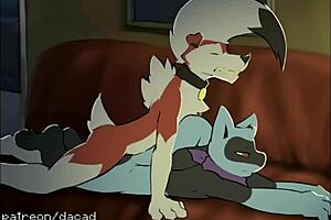 Best gay furry yiff compilation with wild foot action